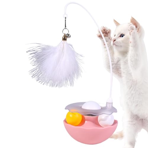 Zauberstab-Katzenspielzeug für Wohnungskatzen, Katzenspielzeug-Stick, Katzen-Teaser, Katzenfeder-Zauberstab-Spielzeug mit Glöckchen-Nachfüllungen, lustiges Kätzchenspielzeug, nicht kippbar, interaktiv Zauberstab-Katzenspielzeug für Wohnungskatzen, Katzenspielzeug-Stick, Katzen-Teaser, Katzenfeder-Zauberstab-Spielzeug mit Glöckchen-Nachfüllungen, lustiges Kätzchenspielzeug, nicht kippbar, interaktiv von WOGXN