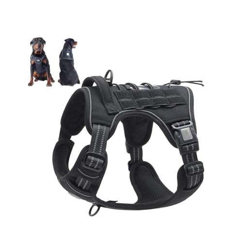 Hundebedarf, Hundebrustgurt, mittlerer und großer Brust- und Rückentrainingsgurt for Hunde, Anti-Länge-Traktionshalsband for Haustiere(Gray,X-Large) von WOGYOZKA
