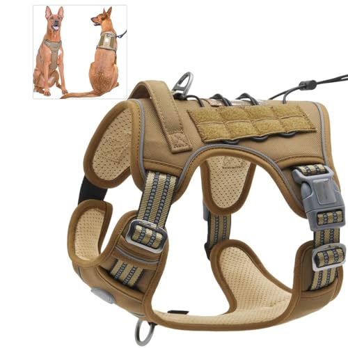 Hundebedarf, Hundebrustgurt, mittlerer und großer Brust- und Rückentrainingsgurt for Hunde, Anti-Länge-Traktionshalsband for Haustiere(Yellow,Large) von WOGYOZKA