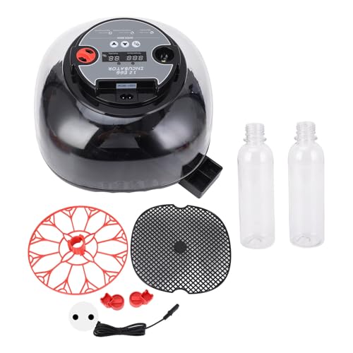 WOHPNLE 110V 12 Eggs Incubator, ABS PET Automated Turning Poultry Hatching Incubator Candling Watering Temperature Control Poultry Hatching Machine for Chicken, Duck, Quail von WOHPNLE