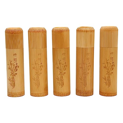WOHPNLE 5pcs Haustier Bambus Urne, tragbares Pet Memorial Kleiner Urn -Proof -Design -Urn -Box für Erinnerung an Keepsake kleines Bambus -Urnen -Set für Hunde, Katzen, Haustiere und von WOHPNLE
