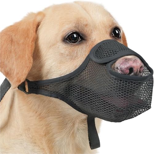 WOLMIK Maulkorb für Hunde, weicher Netzmaulkorb für kleine, mittelgroße und große Hunde, verstellbare Welpenmaulkörbe zum Auffangen von Beißen, Lecken und Kauen, ermöglicht Hecheln und Trinken - M WOLMIK Maulkorb für Hunde, weicher Netzmaulkorb für kleine, mittelgroße und große Hunde, verstellbare Welpenmaulkörbe zum Auffangen von Beißen, Lecken und Kauen, ermöglicht Hecheln und Trinken - M von WOLMIK