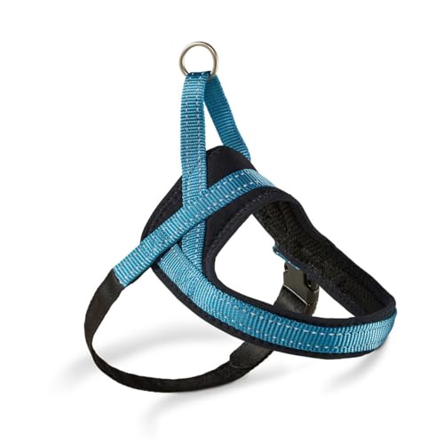 Hundegeschirr Soft & Safe reflektierend, Gr.0: 35-45cm aqua/schwarz von WOLTERS