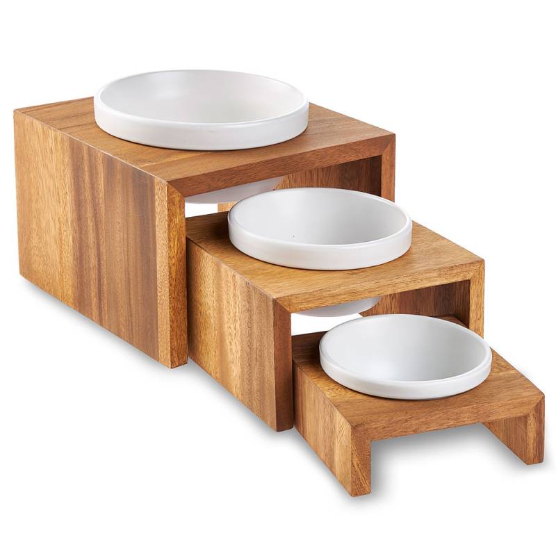 WOLTERS Einzelnapf-Futterbar Gohan teak, Gr. 0,2 l, Maße: ca. 14 x 14 cm von WOLTERS