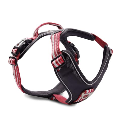 Wolters Geschirr Active Pro, Größe:45-52.5 cm, Farbe:rot/schwarz Wolters Geschirr Active Pro, Größe:45-52.5 cm, Farbe:rot/schwarz von WOLTERS