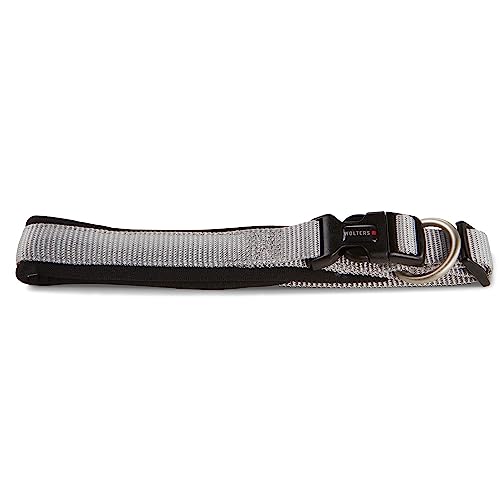 Wolters Halsband Professional Comfort extra-breit, Farbe:Silber/schwarz, Größe:60-70 cm x 45 mm von WOLTERS
