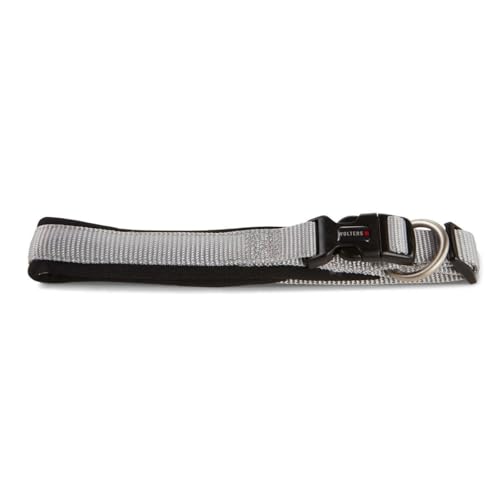 Wolters Halsband Professional Comfort, Farbe:Silber/schwarz, Größe:30-35 cm x 25 mm von Wolters