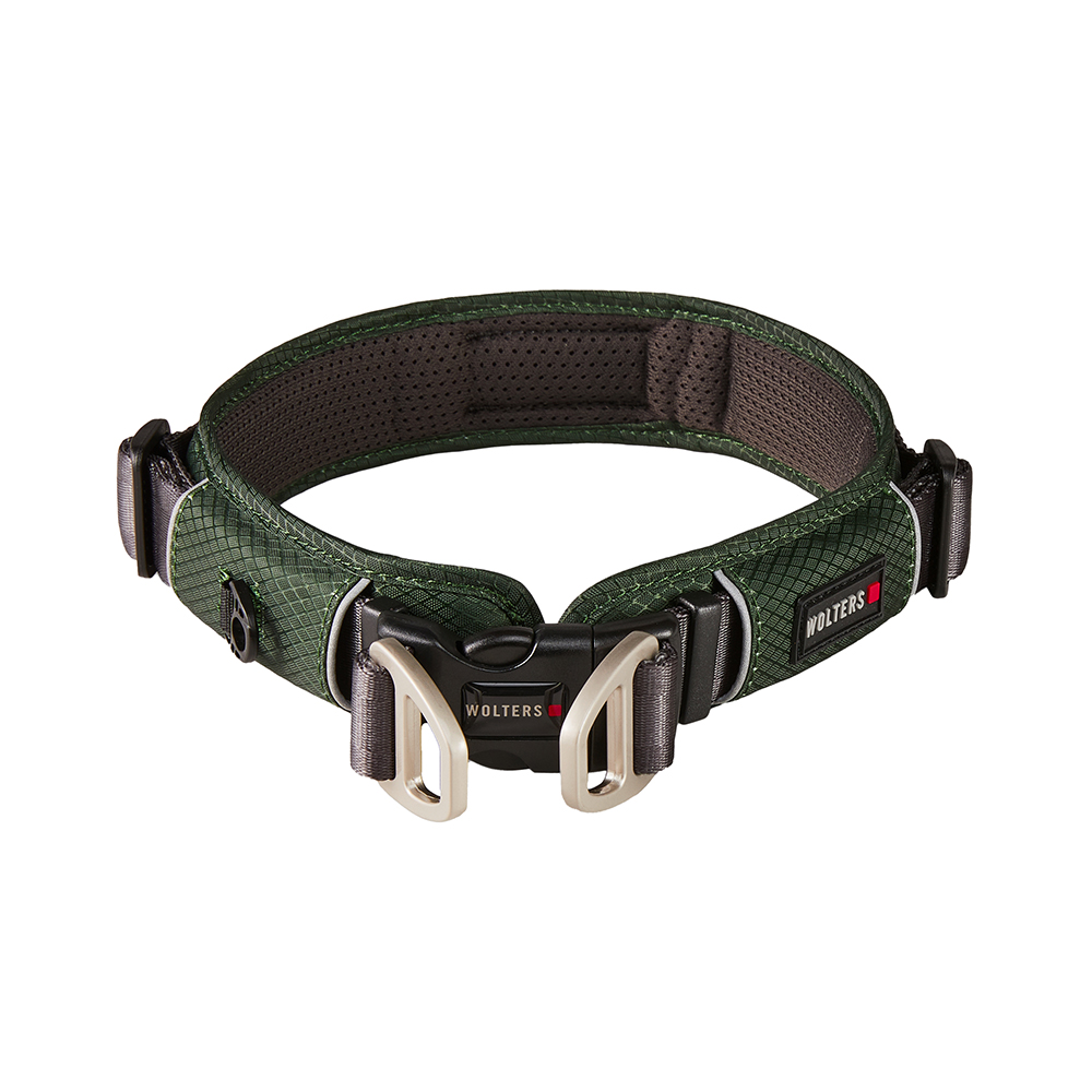 WOLTERS Hundehalsband Active Pro Comfort grün/anthrazit, Breite: ca. 3 cm, Halsumfang: ca. 35 - 40 cm von WOLTERS
