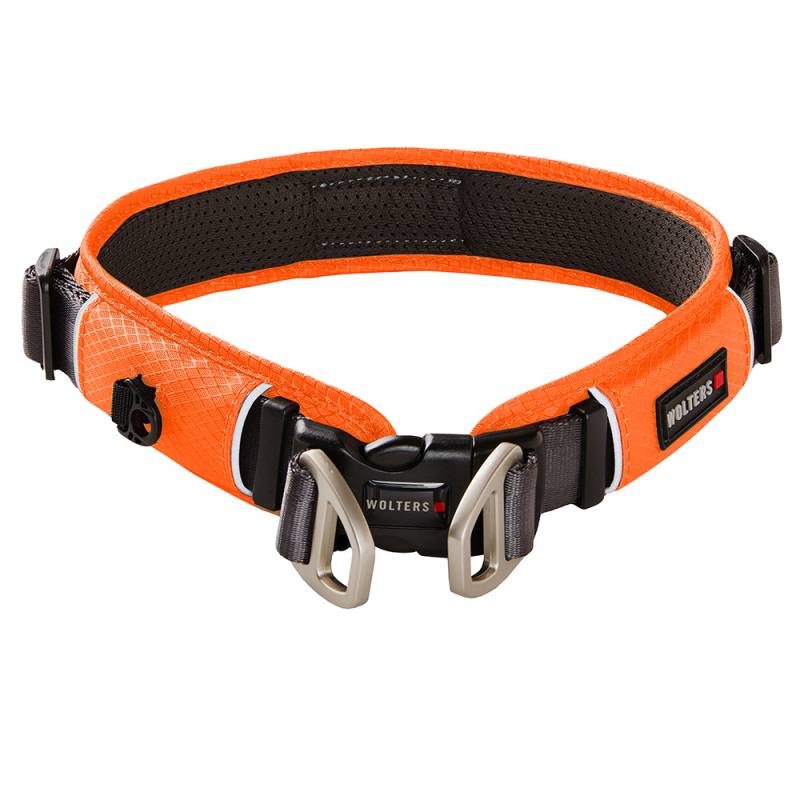 WOLTERS Hundehalsband Active Pro Comfort rot orange/anthrazit, Breite: ca. 4 cm, Halsumfang: ca. 59 - 66 cm von WOLTERS