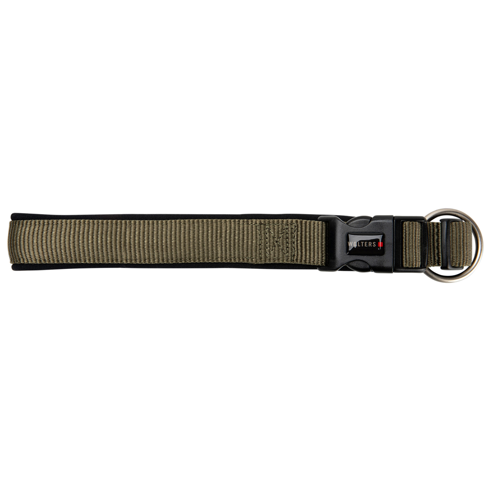 WOLTERS Hundehalsband Professional Comfort oliv, Breite: ca. 2,5 cm, Halsumfang: ca. 30 - 35 cm von WOLTERS