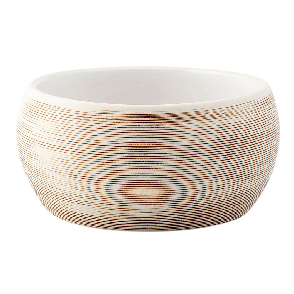 WOLTERS Hundenapf Diner Stone braun, Gr. M, Breite: ca. 14 cm, Länge: ca. 14 cm, Höhe: ca. 6,5 cm von WOLTERS