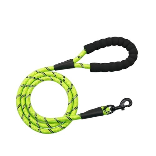 Hundeleine Heimtierbedarf Reflektierendes Gurtband Rundseil Traktionsgürtel Explosionsgeschützte Hundeleine Weiche, verschleißfeste runde Hundeleine (Color : 04, Size : 1.5m*12mm) von WOLWES