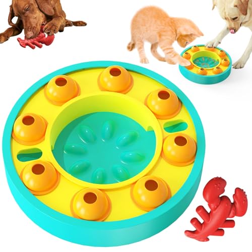 Dog Puzzle Toys for Dog Boredom and Mentally Stimulating, Interactive Slow Food Feeder Dispenser, Dog Food Treat Feeding Toys for Training Dog Entertainment Toys Comes with teething stick ( Color : La von WOMELF