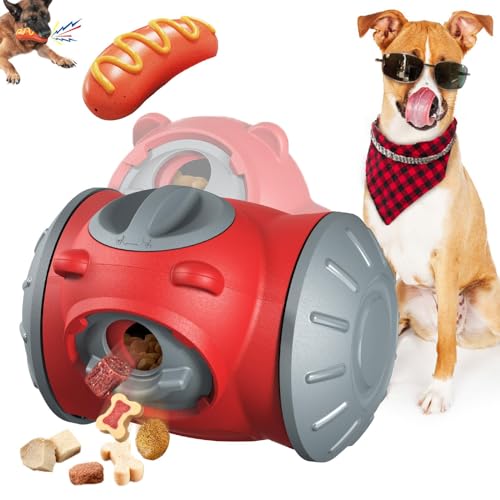 Interaktives Leckerli-Spender-Spielzeug for Hunde mit langsamer Fütterung, bereicherndes Spiel, Futterausgabe, Hundespielzeug-Anreicherungspuzzle, Welpen-Leckerli-Futterspender, Geschenk for Hunde. Wi von WOMELF