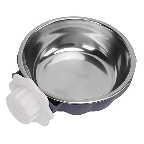 Abnehmbarer Futterspender aus Edelstahl, Kürbisform, für Hunde, Hunde, Vögel, Meerschweinchen (blau) von WONZHEC