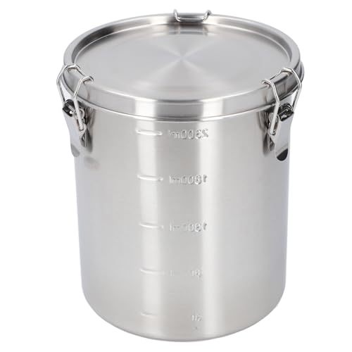 Edelstahl -Haustiernahrung Kanister mit luftdichten Siegel für Katzen und Hunde - 2500 ml große Kapazität - Lecksicher und vielseitige Lagerung für Kaffee, Müsli, Mehl (2500 ml) von WONZHEC