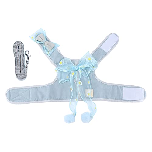 Fairy Bowknot -Katzenkabelbaum und Leinen -Set - atmungsaktive Netzweste für Gehen im Freien - S, M, L Größen (M) von WONZHEC