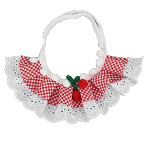 Haustierspitzenschal für Katzen & Hunde-Elegante Prinzessin Labber mit weicher Spitze, atmungsaktiv und bequem, gelb, S-M-L-Größen erhältlich (L) von WONZHEC