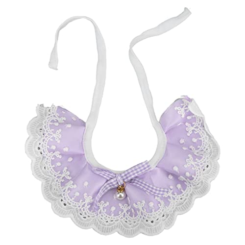Haustierspitzenschal für Katzen & Hunde-Elegante Prinzessin Labber mit weicher Spitze, atmungsaktiv und bequem, gelb, S-M-L-Größen erhältlich (S) von WONZHEC