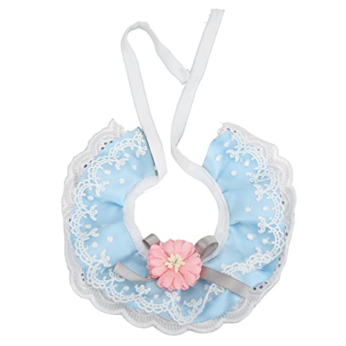 Haustierspitzenschal für Katzen & Hunde-Elegante Prinzessin Labber mit weicher Spitze, atmungsaktiv und bequem, gelb, S-M-L-Größen erhältlich (S) von WONZHEC