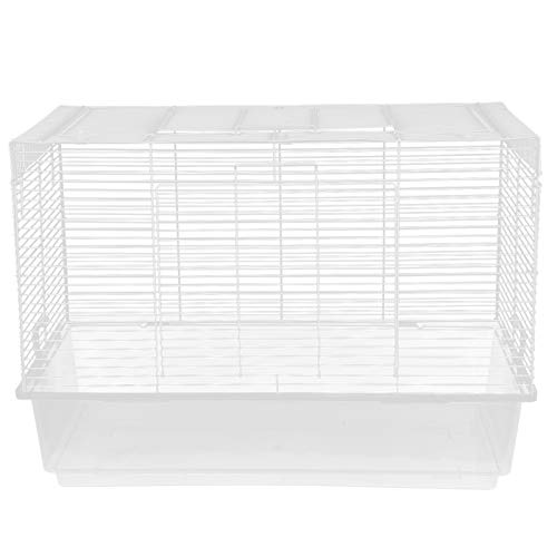 Kleiner Haustierkäfig -Käfig -Plastik -Metalldrahtkäfig mit Doppeltüren für Hamster Kaninchenkatzen Hunde (L) von WONZHEC