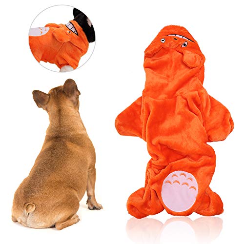 Korallen Fleece Haustier Kleidung Cartoon Kostüme für Hunde Katze Winterkleidung warm halten (L) von WONZHEC