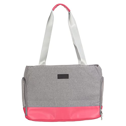 Schultertasche für Haustiere für Katzen und Hunde, atmungsaktiv und bequem, Reisetasche mit 3-Wege-Reißverschluss, Netzbelüftung und weichem Boden, Rosa (Rosa) von WONZHEC