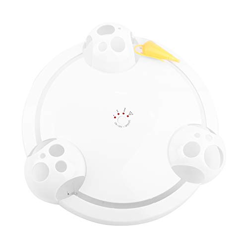 WONZHEC Automatisches Turntable -Spielzeug für elektrische Katzen mit interaktivem - 32x32x7cm weißer Spielzeug für Katzen von WONZHEC