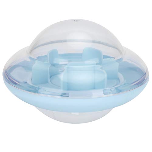 WONZHEC Hundefutterspender Ball Interactive Langsam Essen Haustier Feeder für Hunde Katzen weiße Plastik 14x10 cm (Blau) von WONZHEC