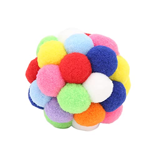 WONZHEC Interactive Plush Cat Ball mit Bells & Catnip, farbenfrohe weiche Spielzeugbälle für Kätzchen Play & Entertainment WONZHEC Interactive Plush Cat Ball mit Bells & Catnip, farbenfrohe weiche Spielzeugbälle für Kätzchen Play & Entertainment von WONZHEC