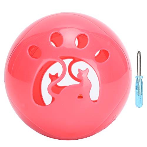 WONZHEC LED -Katzenspielzeugkugel mit blinkenden Lichtern und Bell - Interaktive klingende Spielball für Katzen (Rot) von WONZHEC