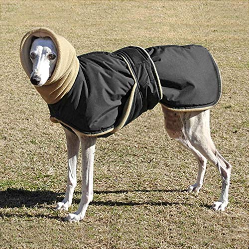 Winter Warm Pet Dog Kleidung wasserdichte Hundejacke für mittelgroße Hunde Dicke Hunde Kleidung Mantel Windhund Wolfshund Schäferhund, Schwarz, 3XL von WOOAI