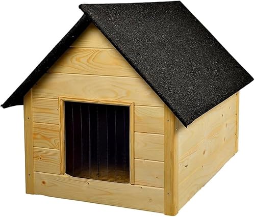 WOODOK – Hundehütte für Hunde bis 20 kg – Hundehaus aus Holz – Isoliert & Wetterfest – Ideal für Winter & Regen – Innenmaße 82x58x47 cm (Holz, 82x58x47 cm) WOODOK – Hundehütte für Hunde bis 20 kg – Hundehaus aus Holz – Isoliert & Wetterfest – Ideal für Winter & Regen – Innenmaße 82x58x47 cm (Holz, 82x58x47 cm) von WOODOK