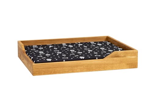 WOODYGIFT Hundebett Mittelgroße und Kleine Hunde 76x61 cm Hunde und Katzenbett aus Holz mit Matraze Indoor Haustierbett WOODYGIFT Hundebett Mittelgroße und Kleine Hunde 76x61 cm Hunde und Katzenbett aus Holz mit Matraze Indoor Haustierbett von WOODYGIFT