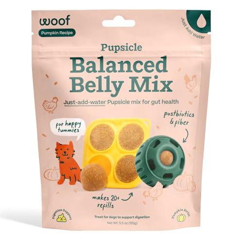 WOOF Hunde Pupsicle Mix - Einfach zu machende DIY Pupsicle Nachfüllungen - Leckere, gesunde Pupsicle Mix - Gesunde Zutaten - Langanhaltende Leckereien für Hunde - Ausgewogene Bauchmischung von WOOF