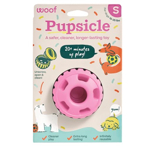 WOOF Party Pupsicle - Langanhaltendes interaktives Hundespielzeug gegen Langeweile - Low-Mess Design - Geburtstagsgeschenke für Hunde - kleines Hundespielzeug - Party Rosa WOOF Party Pupsicle - Langanhaltendes interaktives Hundespielzeug gegen Langeweile - Low-Mess Design - Geburtstagsgeschenke für Hunde - kleines Hundespielzeug - Party Rosa von WOOF