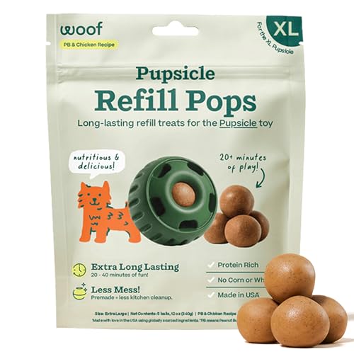 WOOF - Pupsicle Paddel-Nachfüllpackungen, leckere Leckerlis für Hunde, langlebig, Nachfüllungen für Pupsicle, vorgefertigte Leckerlis für Hunde von WOOF