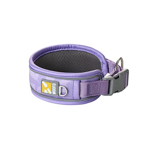 WOOFO Premium Hundehalsband | Super verstellbar für alle Rassen, Schnellverschluss-Schnalle | Extra weiche und verbreiterte Polsterung & reflektierender Rand Design für Sicherheit (Medium, Violett) von WOOFO