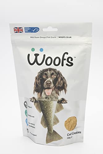 WOOFS Keks-Leckerlis für Hunde, wiederverwendbar, 85 % Dorschfisch, 15 % Kartoffel, 150 g von WOOFS