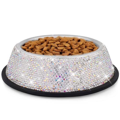 WOOFUU Glitzernder Futternapf aus Edelstahl mit Strasssteinen – stilvoll und praktisch, Diamant-Futter-/Wassernapf für kleine, mittelgroße und große Hunde, Katzen, Kaninchen WOOFUU Glitzernder Futternapf aus Edelstahl mit Strasssteinen – stilvoll und praktisch, Diamant-Futter-/Wassernapf für kleine, mittelgroße und große Hunde, Katzen, Kaninchen von WOOFUU
