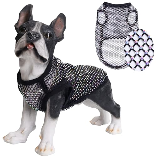 WOOFUU Hunde-Shirts, Kleidung, Netz-Körperketten für Haustiere, Diamanten, kurzärmelig, Fischnetz, Tops, Strass, durchsichtig, für große Hunde, Größe XXL WOOFUU Hunde-Shirts, Kleidung, Netz-Körperketten für Haustiere, Diamanten, kurzärmelig, Fischnetz, Tops, Strass, durchsichtig, für große Hunde, Größe XXL von WOOFUU