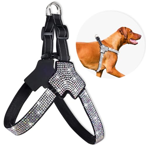 WOOFUU Y-Shape Hundegeschirr mit glitzernden Strasssteinen, Größe L, modisch funktionelle Ausrüstung für zukunftsweisende Hunde überall WOOFUU Y-Shape Hundegeschirr mit glitzernden Strasssteinen, Größe L, modisch funktionelle Ausrüstung für zukunftsweisende Hunde überall von WOOFUU