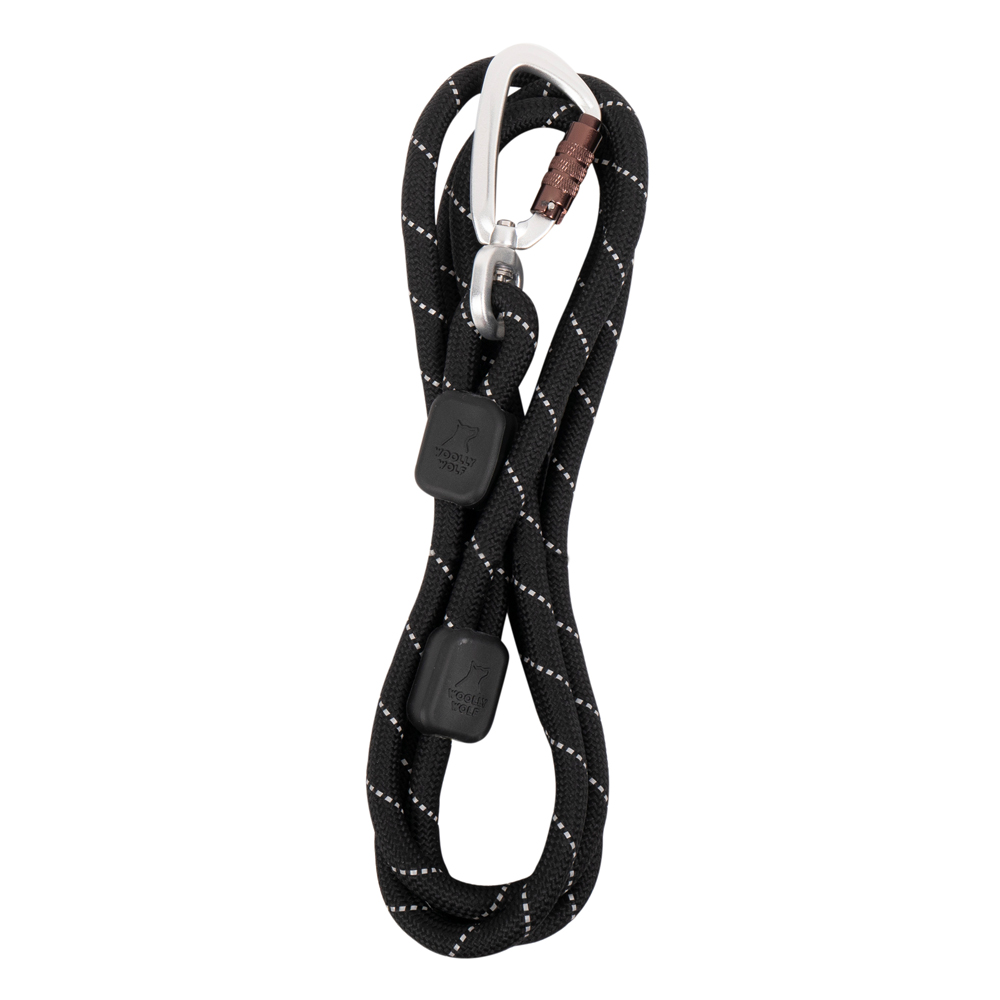 WOOLLY WOLF Handleine Rope Leash raven black, Breite: ca. 1 cm, Länge: ca. 180 cm von WOOLLY WOLF