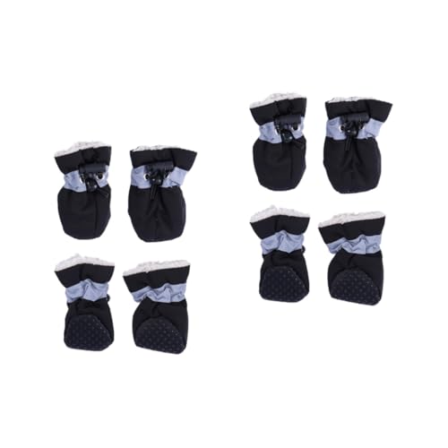 WOONEKY 2 Stück Hundeschuhe Warme Hundestiefel Größe 7 Schwarz Für Terrasse Und Ihre Möbel WOONEKY 2 Stück Hundeschuhe Warme Hundestiefel Größe 7 Schwarz Für Terrasse Und Ihre Möbel von WOONEKY
