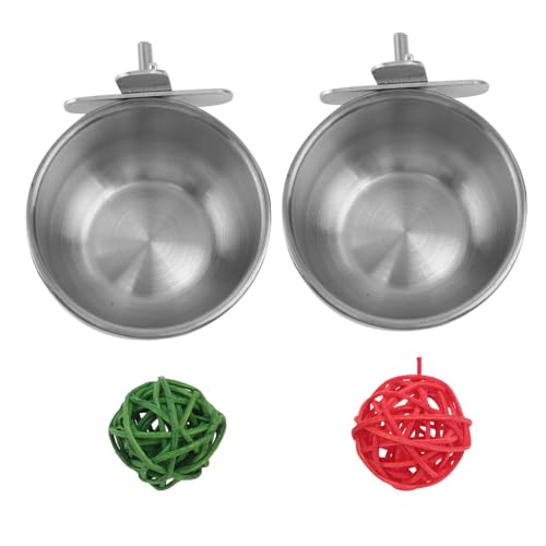 WOONEKY Futterbox aus Edelstahl für Papageien Schlichtes Design leicht zu verwendendes Vogelkäfig-Zubehör Futterbehälter für Papageien WOONEKY Futterbox aus Edelstahl für Papageien Schlichtes Design leicht zu verwendendes Vogelkäfig-Zubehör Futterbehälter für Papageien von WOONEKY