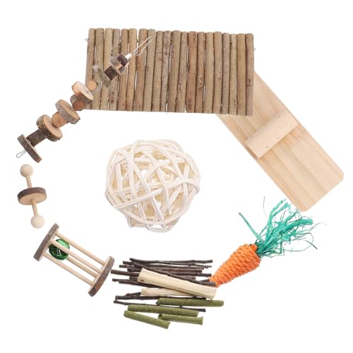WOONEKY Haustier Kautabletten Spielzeug für Hamster Meerschweinchen Holz Kleintier Molaren Spielzeug WOONEKY Haustier Kautabletten Spielzeug für Hamster Meerschweinchen Holz Kleintier Molaren Spielzeug von WOONEKY