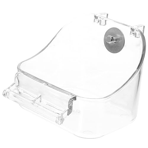 WOONEKY 1 Satz Hängende Vogelbadewanne für Papageien und Wellensittiche Multifunktionale Futter und Duschbox für Vogelkäfige mit Großem und Stabiler Konstruktion WOONEKY 1 Satz Hängende Vogelbadewanne für Papageien und Wellensittiche Multifunktionale Futter und Duschbox für Vogelkäfige mit Großem und Stabiler Konstruktion von WOONEKY
