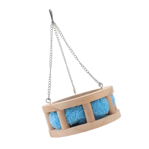 WOONEKY Haustier-Hängematte für Käfig rundes Nest aus Holz Hamster Eichhörnchen Kaninchenbett warm bequem WOONEKY Haustier-Hängematte für Käfig rundes Nest aus Holz Hamster Eichhörnchen Kaninchenbett warm bequem von WOONEKY