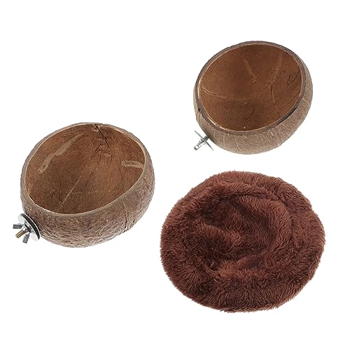 WOONEKY Futternapf-Set aus natürlichen Kokosnussschalen großes Fassungsvermögen Futterspender für Haustiere Aufbewahrung für Hamster Kaninchen und Meerschweinchen stabil auslaufsicher WOONEKY Futternapf-Set aus natürlichen Kokosnussschalen großes Fassungsvermögen Futterspender für Haustiere Aufbewahrung für Hamster Kaninchen und Meerschweinchen stabil auslaufsicher von WOONEKY