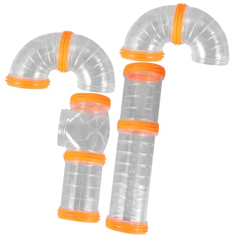 WOONEKY 1 Satz Hamsterpfeifen-Set DIY-Verbindungstunnel Meerschweinchentunnel und Verstecke Hamsterrohr-Set DIY Hamster Käfig Zubehör Hamster-Tunnelröhre Hamsterrohr aus Kunststoff Plastik von WOONEKY